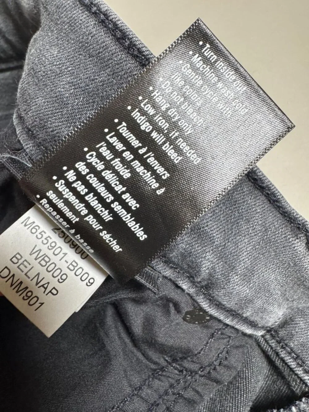 Paige Federal Slim Straight Men Jeans 34x29 Dark Wash Gray Black Stretch denim